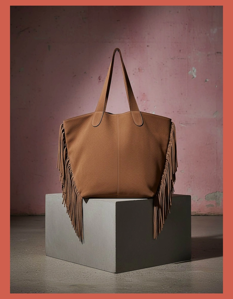 Vancouver Soft Suede Tote - Camel