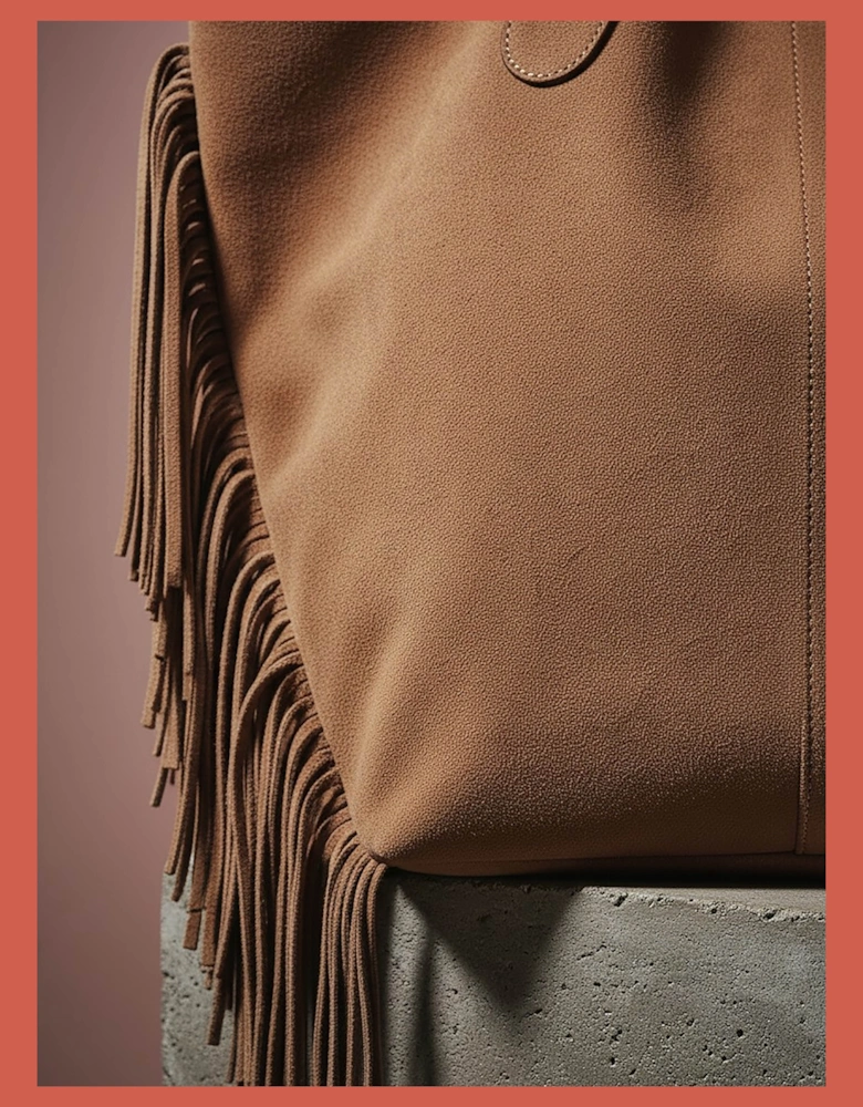 Vancouver Soft Suede Tote - Camel
