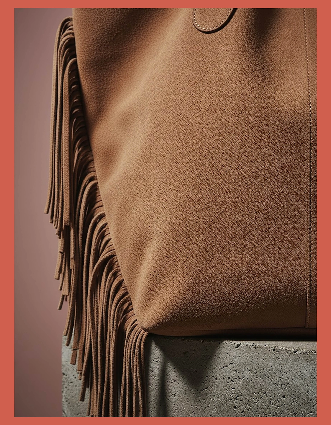 Vancouver Soft Suede Tote - Camel