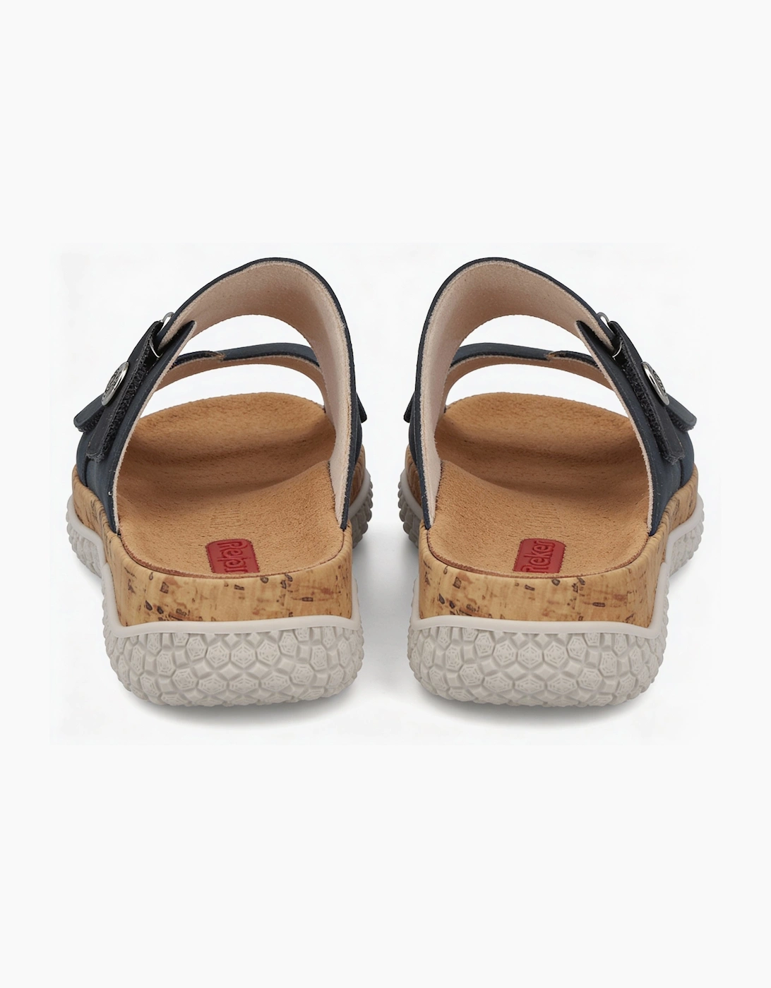 Rieker V0300 Womens Cross Strap Sandals Blue