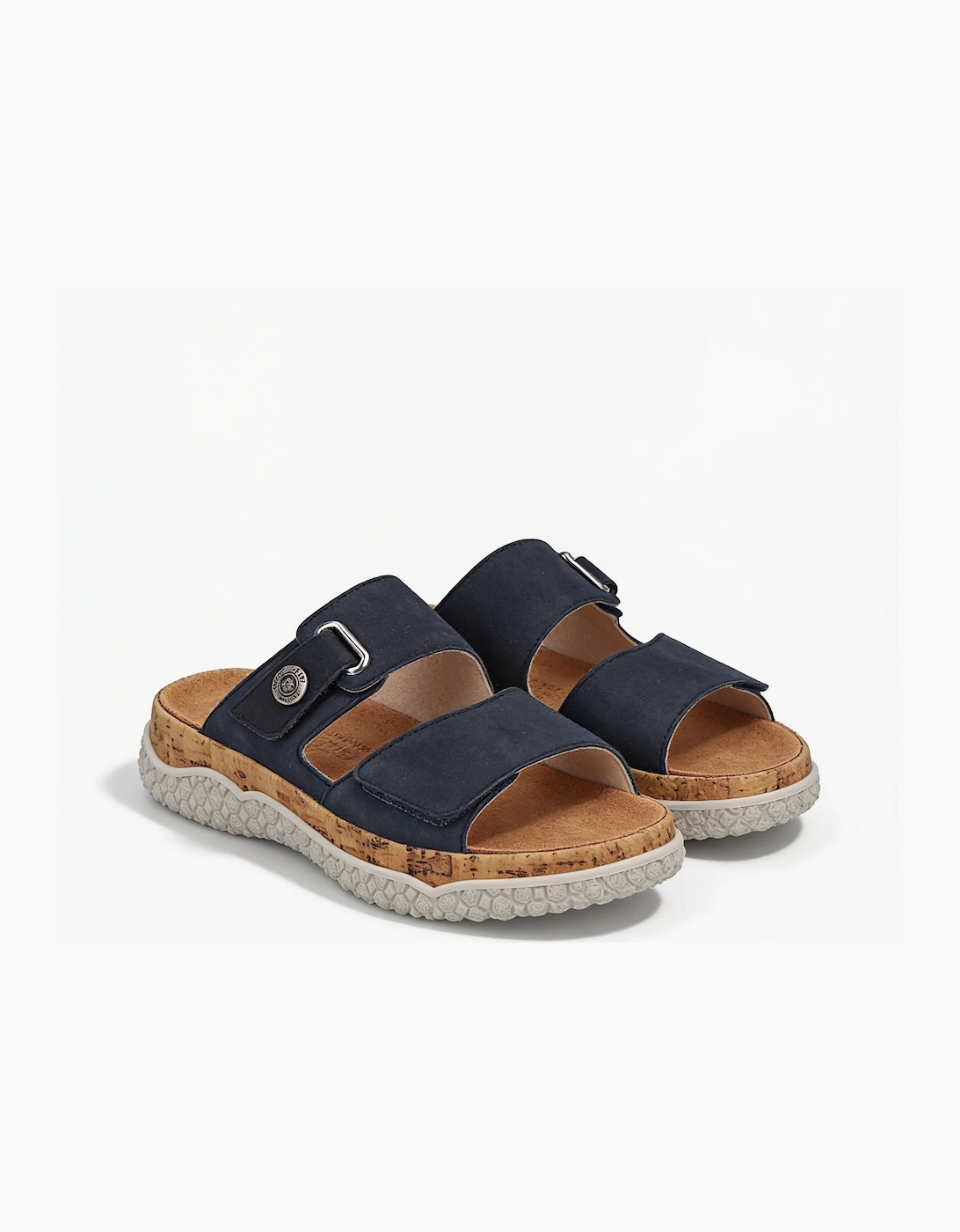 Rieker V0300 Womens Cross Strap Sandals Blue