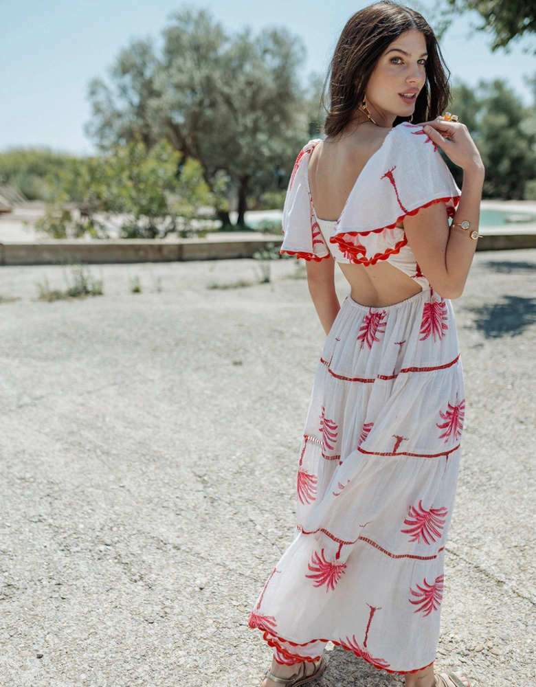 Pink palm dress