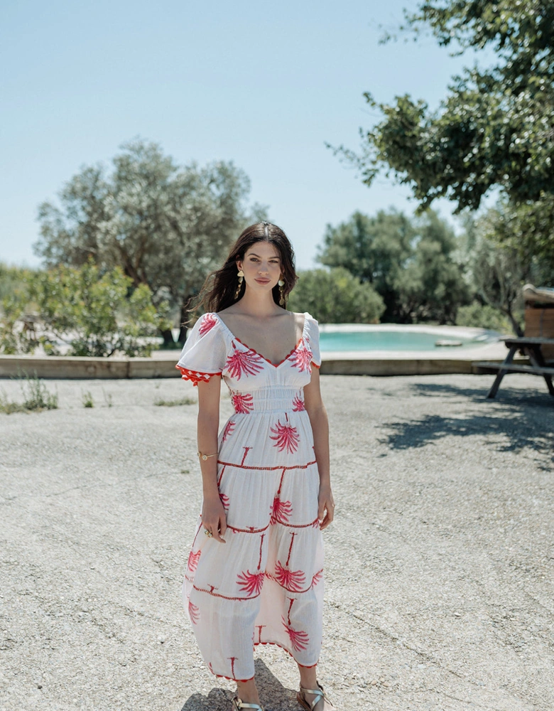 Pink palm dress