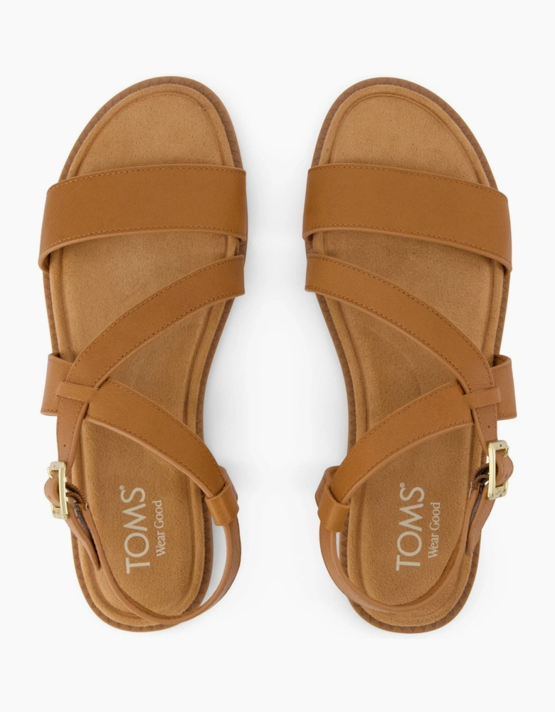 TOMS Mar Leather Women's Brown Sugar Sandals