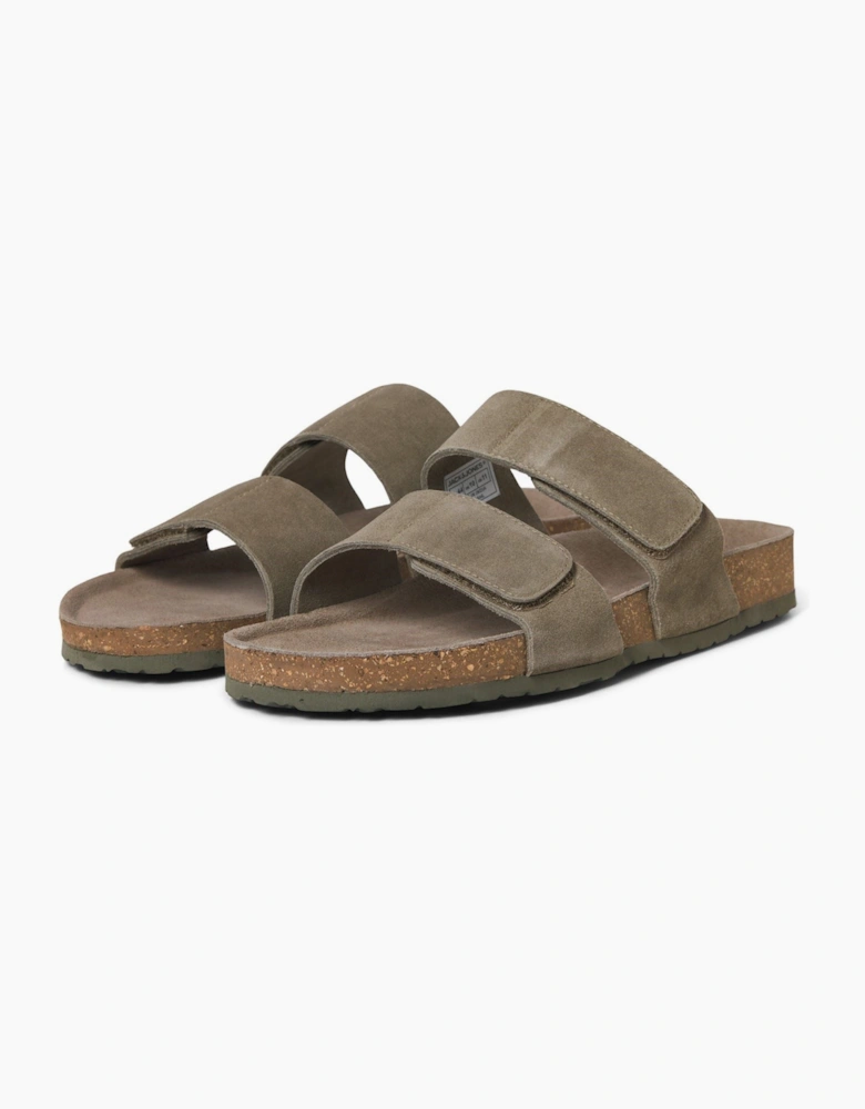Jack & Jones Malta Suede Men's Martini Olive Sandals