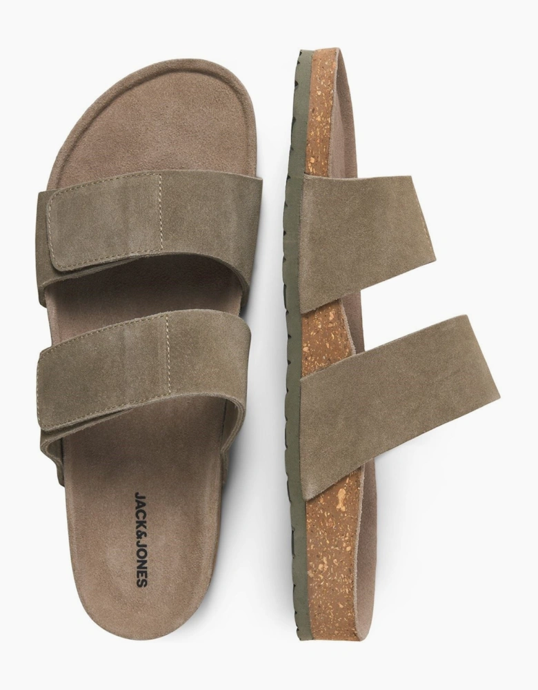 Jack & Jones Malta Suede Men's Martini Olive Sandals