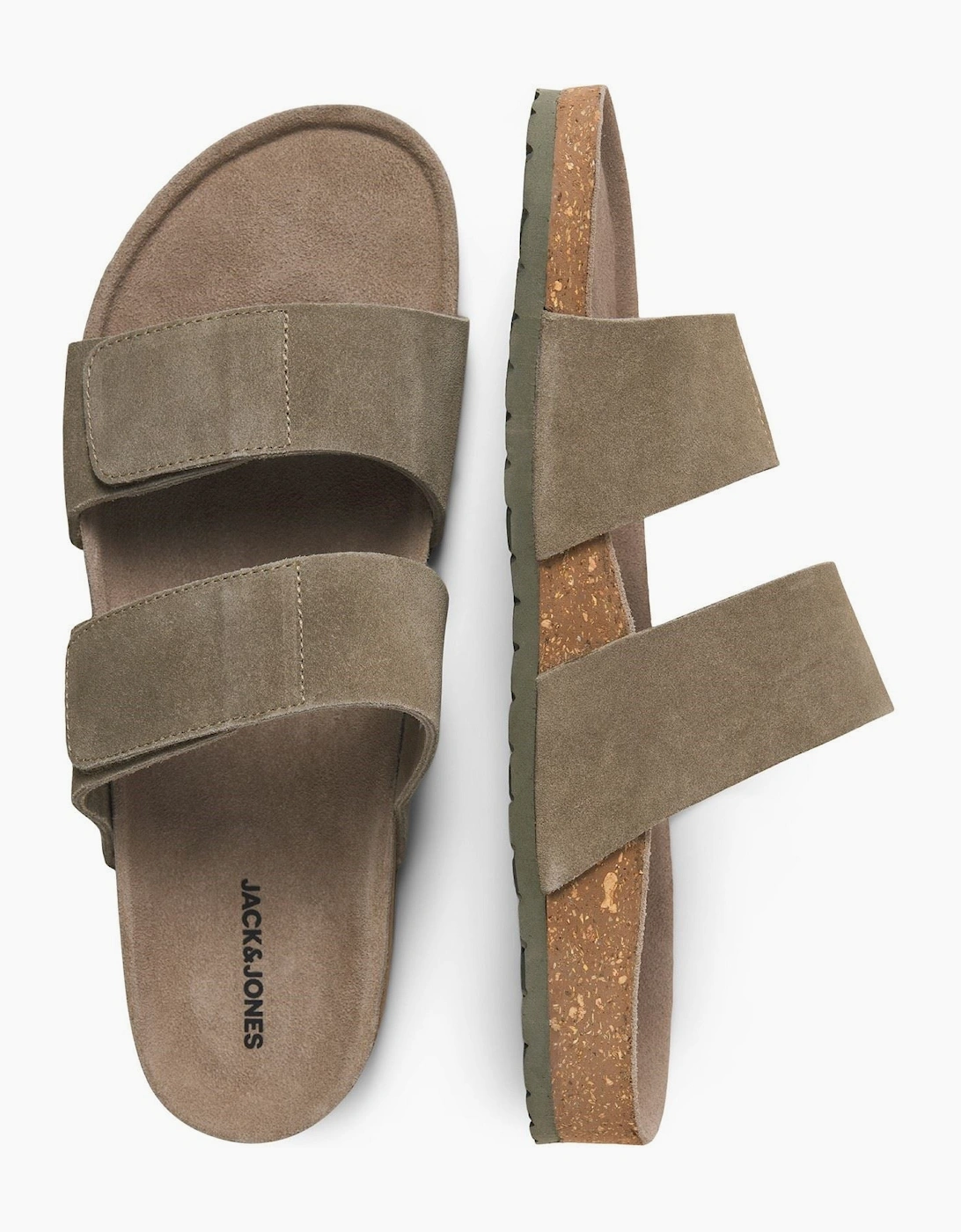 Jack & Jones Malta Suede Men's Martini Olive Sandals