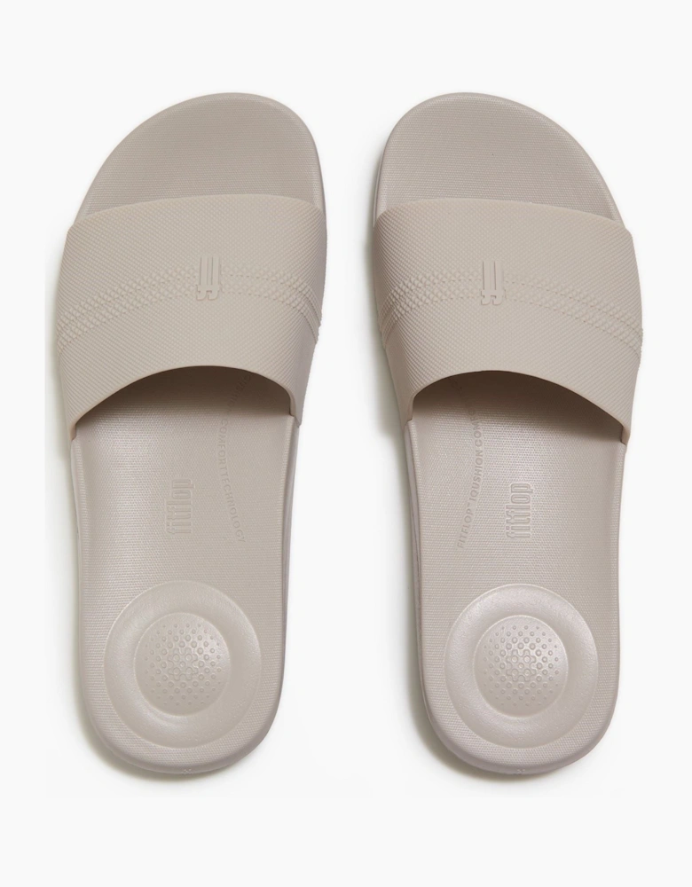 Fitflop iQushion Pool Polyurethane Men's Pale Grey Slides