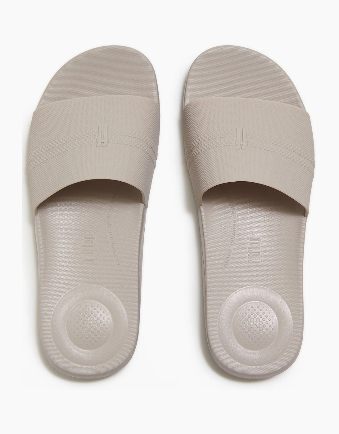 Fitflop iQushion Pool Polyurethane Men's Pale Grey Slides