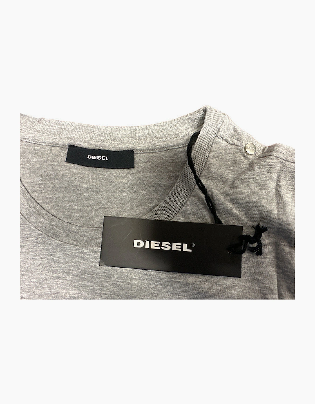 DIESEL T SILY Womens T Shirts Crew Neck Short Sleeves Slim Fit Casual Grey Tops