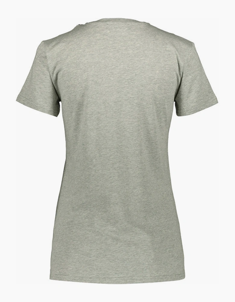 DIESEL T SILY Womens T Shirts Crew Neck Short Sleeves Slim Fit Casual Grey Tops