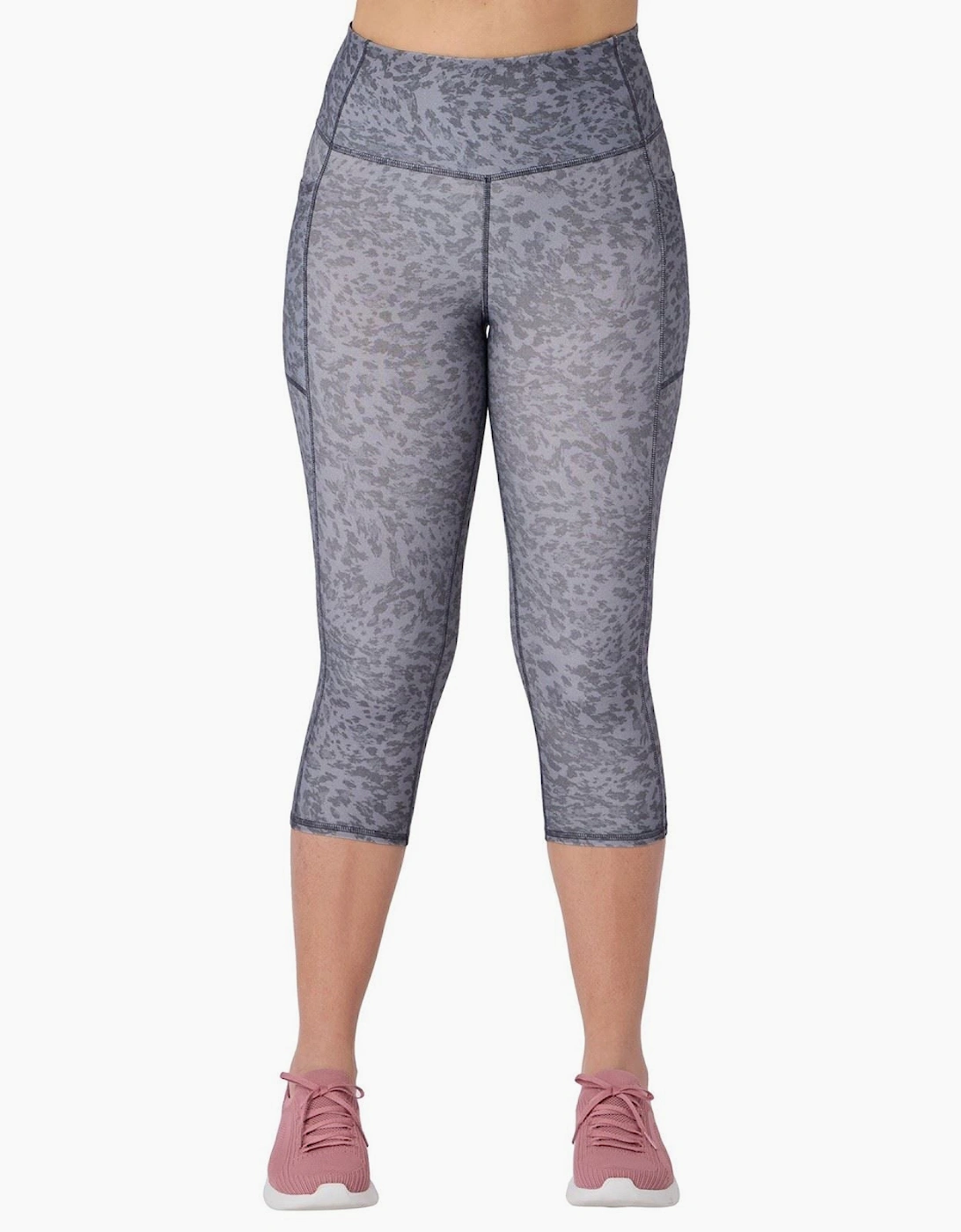 Skechers Goflex Printed Capri Women's Black Sports Leggings, 3 of 2