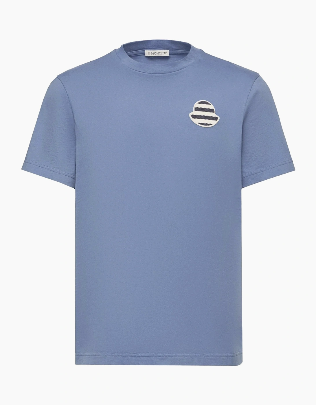 Stripe Logo T Shirt Blue