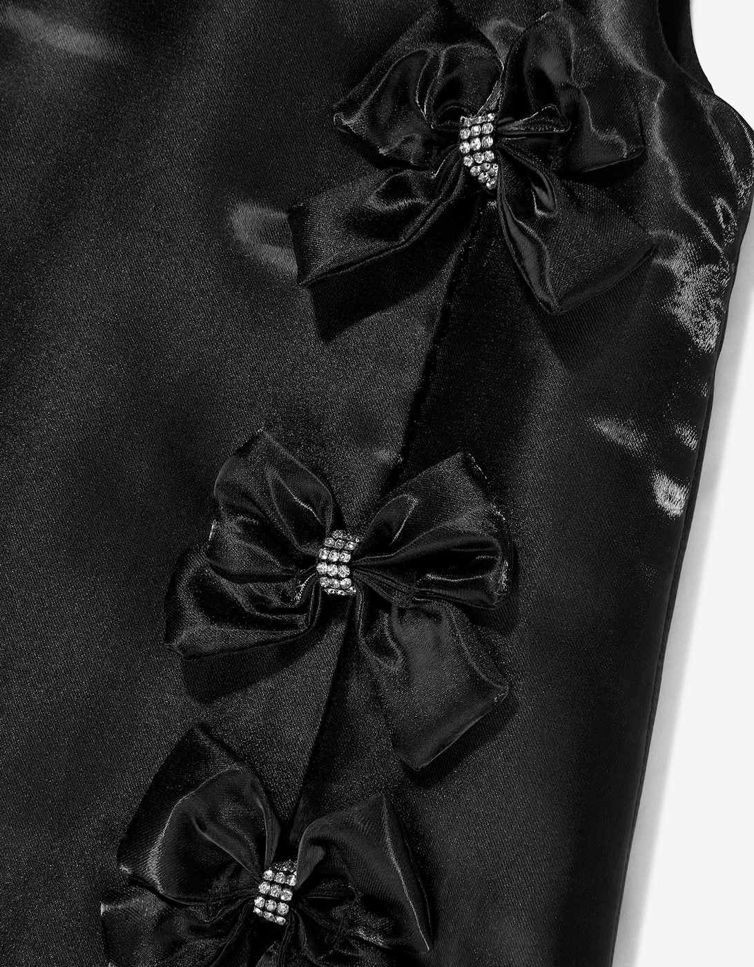 BCBGMAXAZRIA Girls Velvet Bow Shift Dress in Black