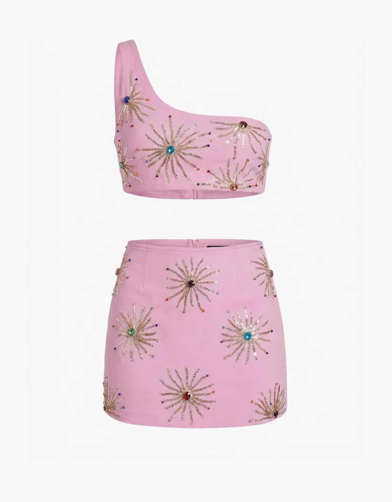 Callie Co-ord Pink Top