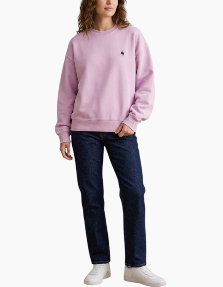 Carhartt Womens Sweatshirt WIP nelson Jumper Crew Neck Drop shoulders Knitted