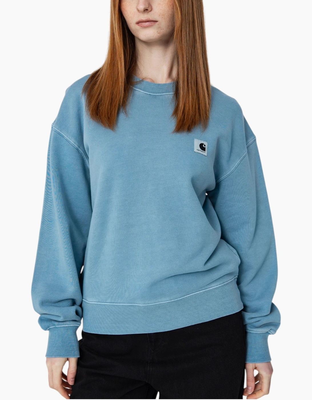 Carhartt Womens Sweatshirt WIP nelson Jumper Crew Neck Drop shoulders Knitted