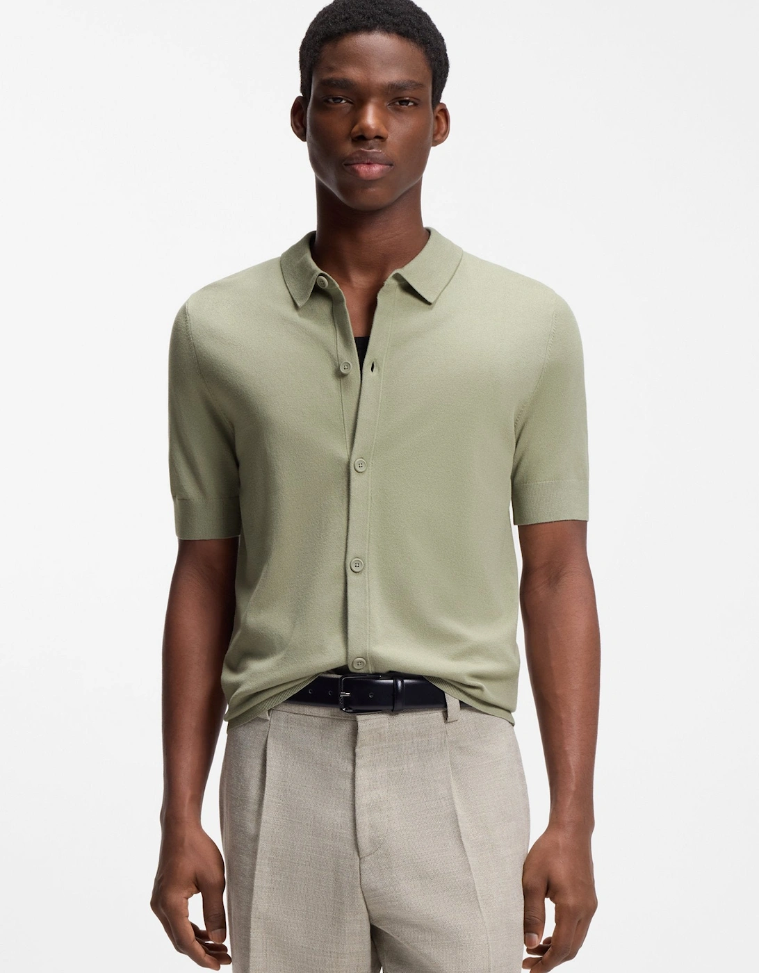 HUGO San Paco CV Sweater 337 Light Pastel Green
