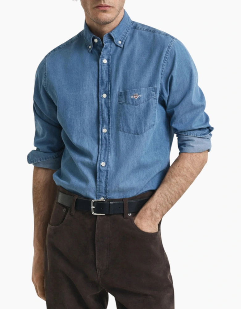GANT INDIGO Mens Shirts Cotton Top