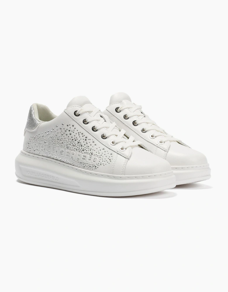 Karl Lagerfeld Kapri Konstellation Leather Women's White/Silver Trainers