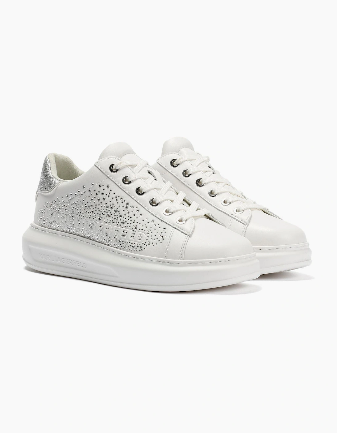 Karl Lagerfeld Kapri Konstellation Leather Women's White/Silver Trainers