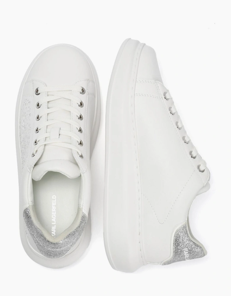 Karl Lagerfeld Kapri Konstellation Leather Women's White/Silver Trainers