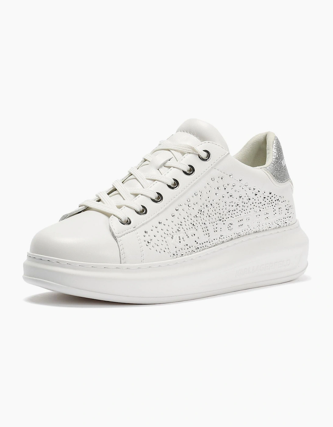 Karl Lagerfeld Kapri Konstellation Leather Women's White/Silver Trainers
