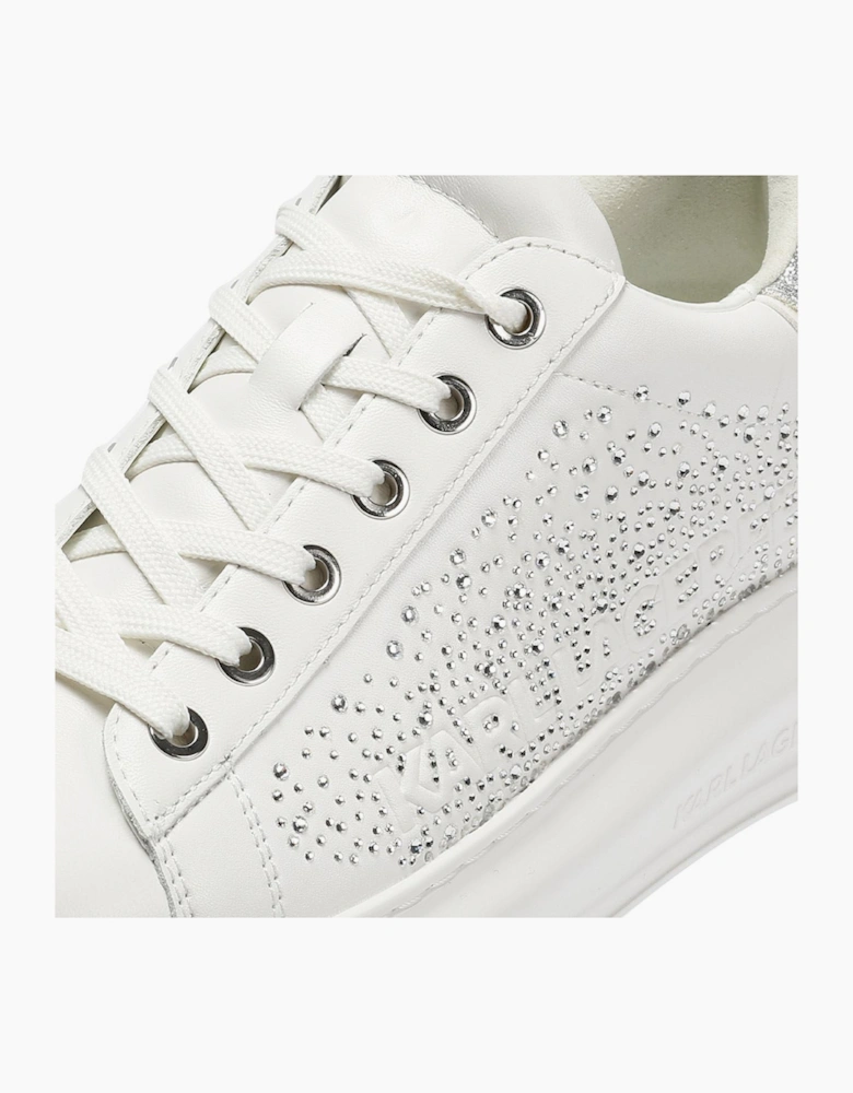 Karl Lagerfeld Kapri Konstellation Leather Women's White/Silver Trainers