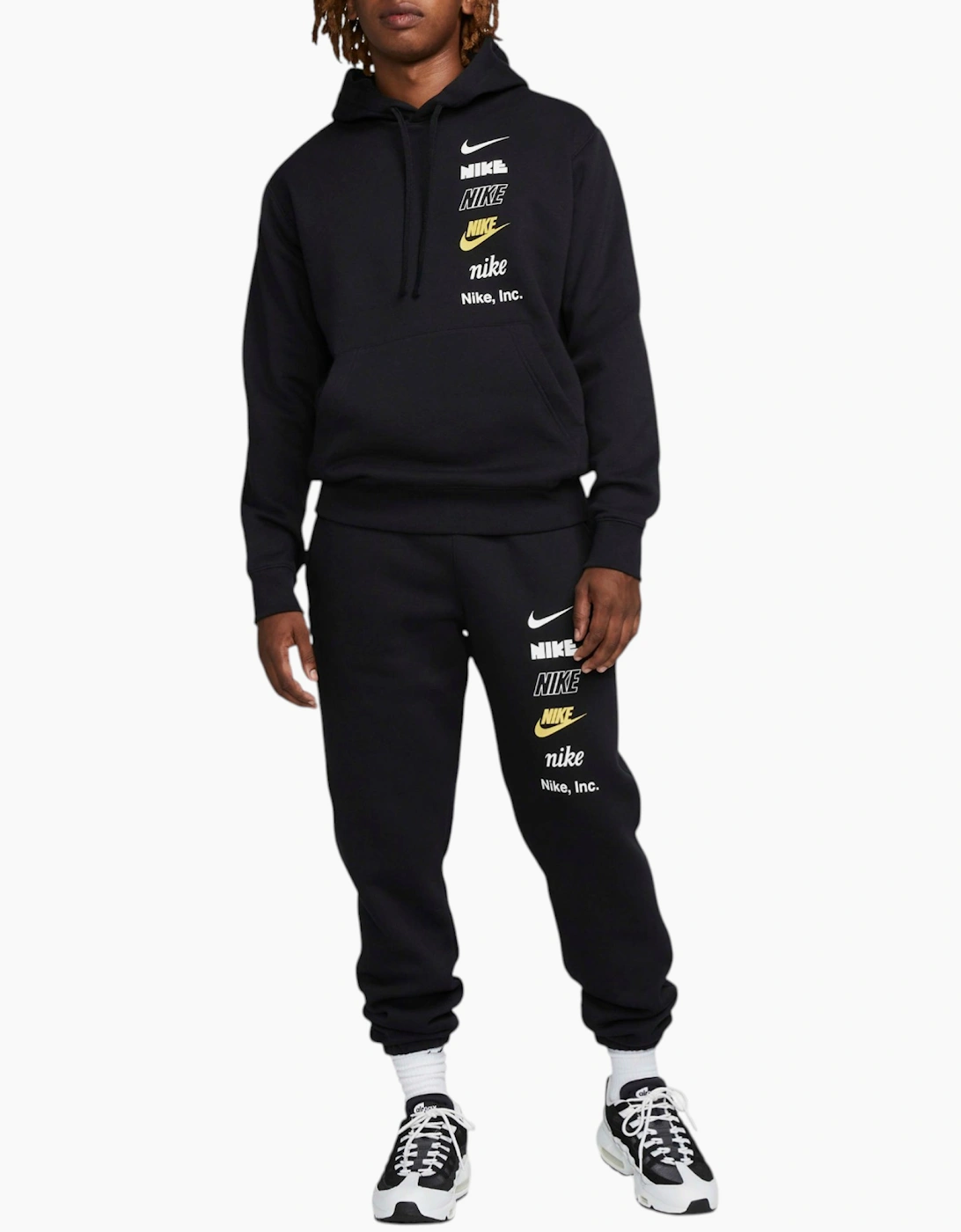 Nike Mens Tracksuit Club BB Stacked Pullover Fleece Hoodie Winter