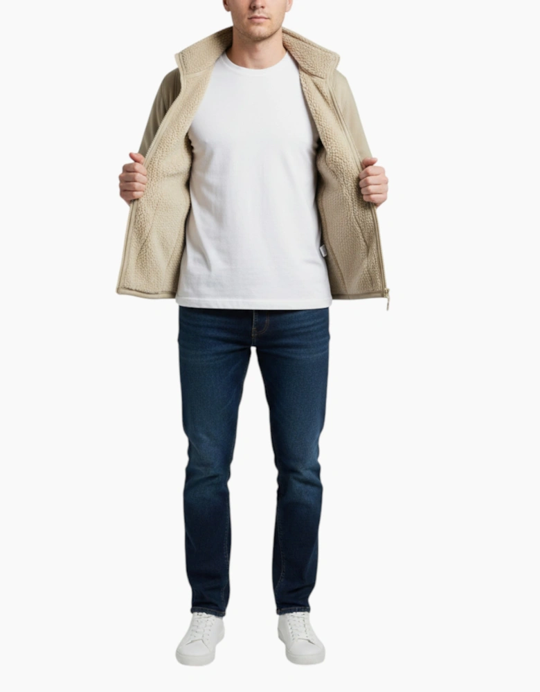 F&F Mens Fleece Jacket Full Zip Sherpa Sweat Jacket