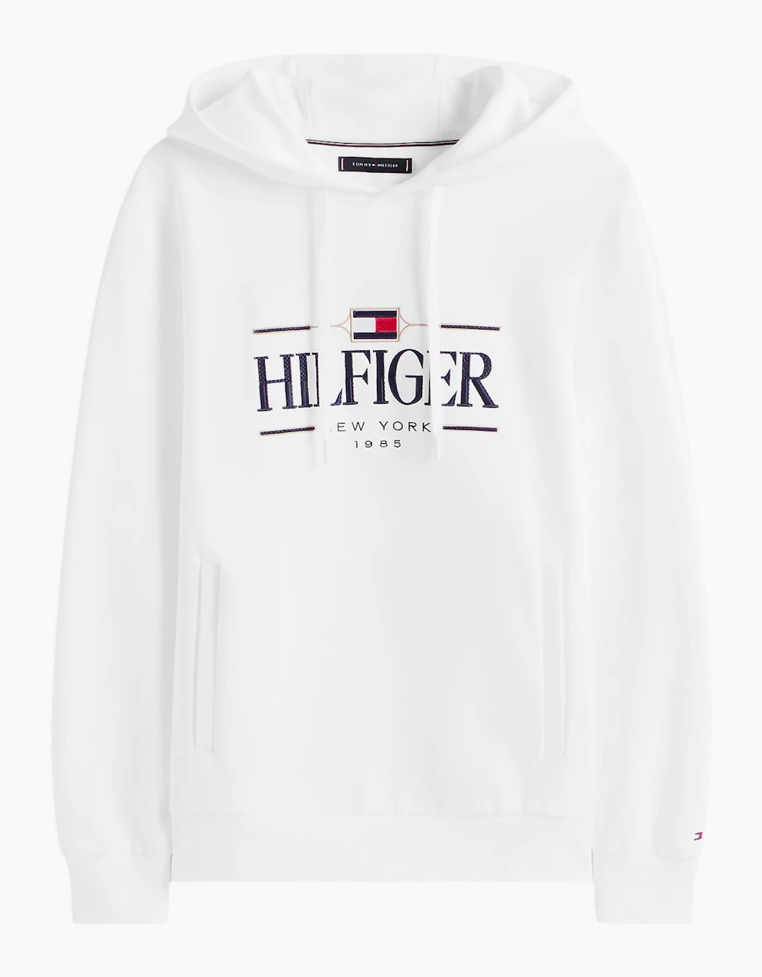 Tommy Hilfiger Mens Hoodies Tonal Logo Embroidery Casual Cotton Long Sleeve Top