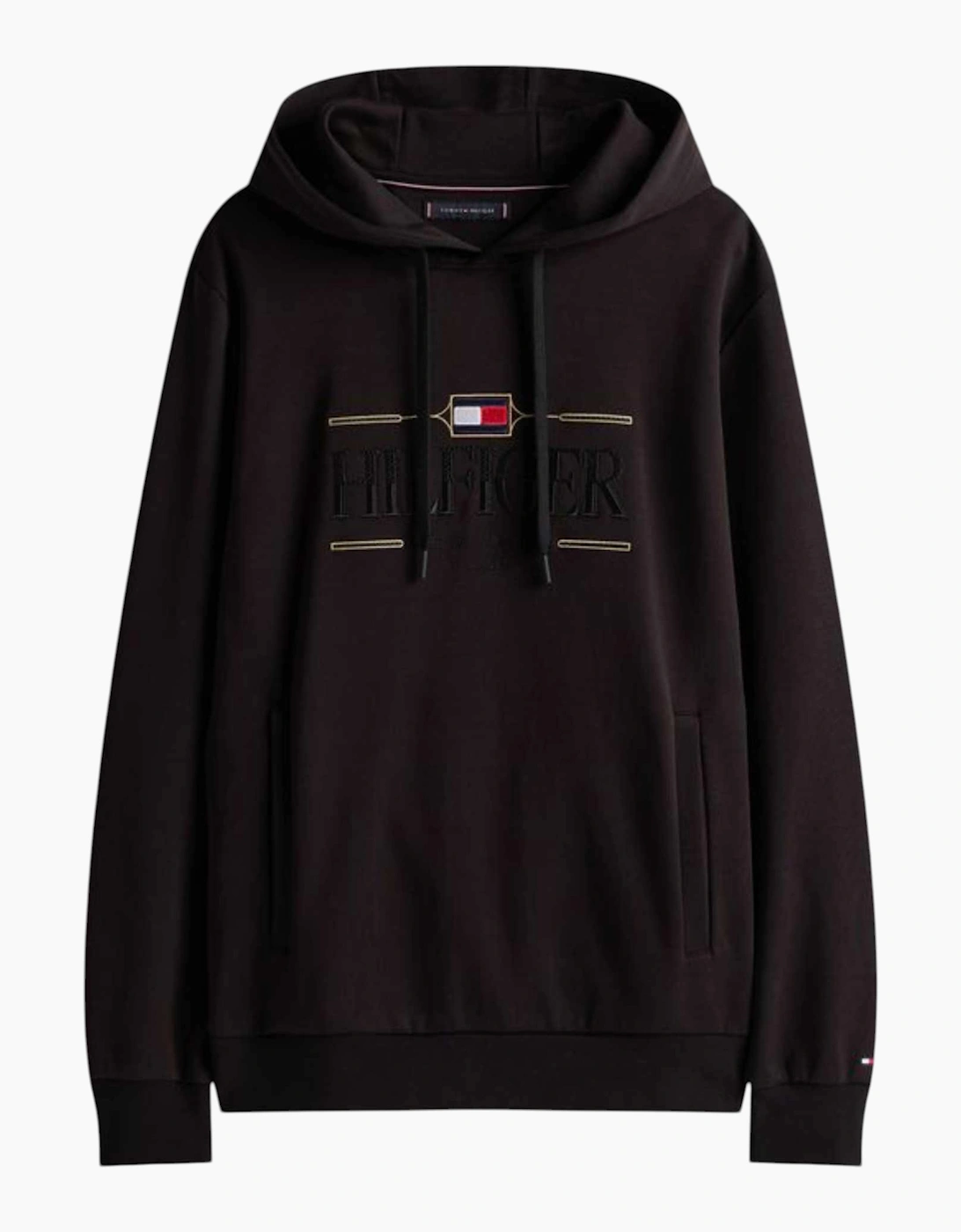 Tommy Hilfiger Mens Hoodies Tonal Logo Embroidery Casual Cotton Long Sleeve Top