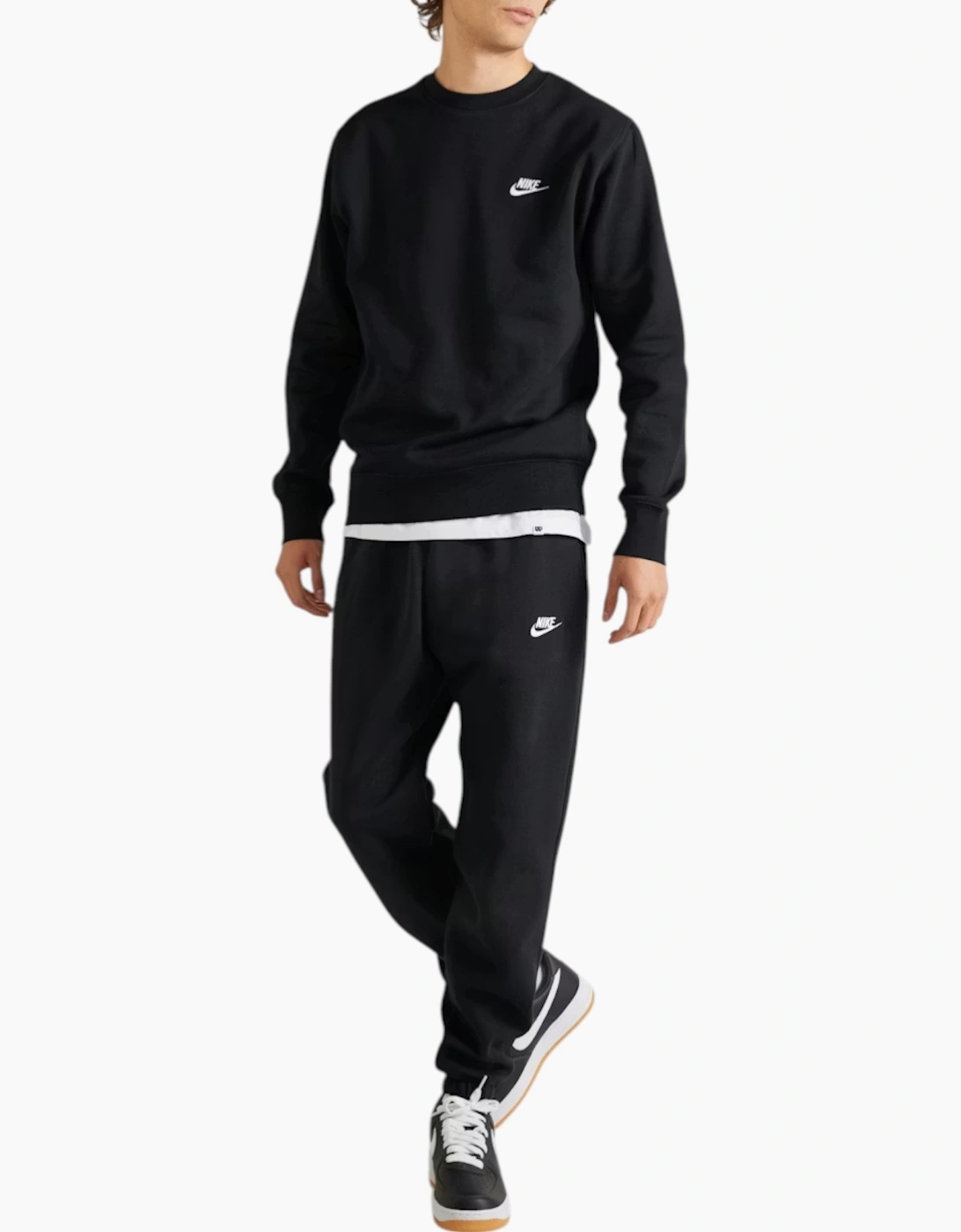 Nike Club Mens Tracksuit Crew Neck Pullover Sweatshirt Fleece
