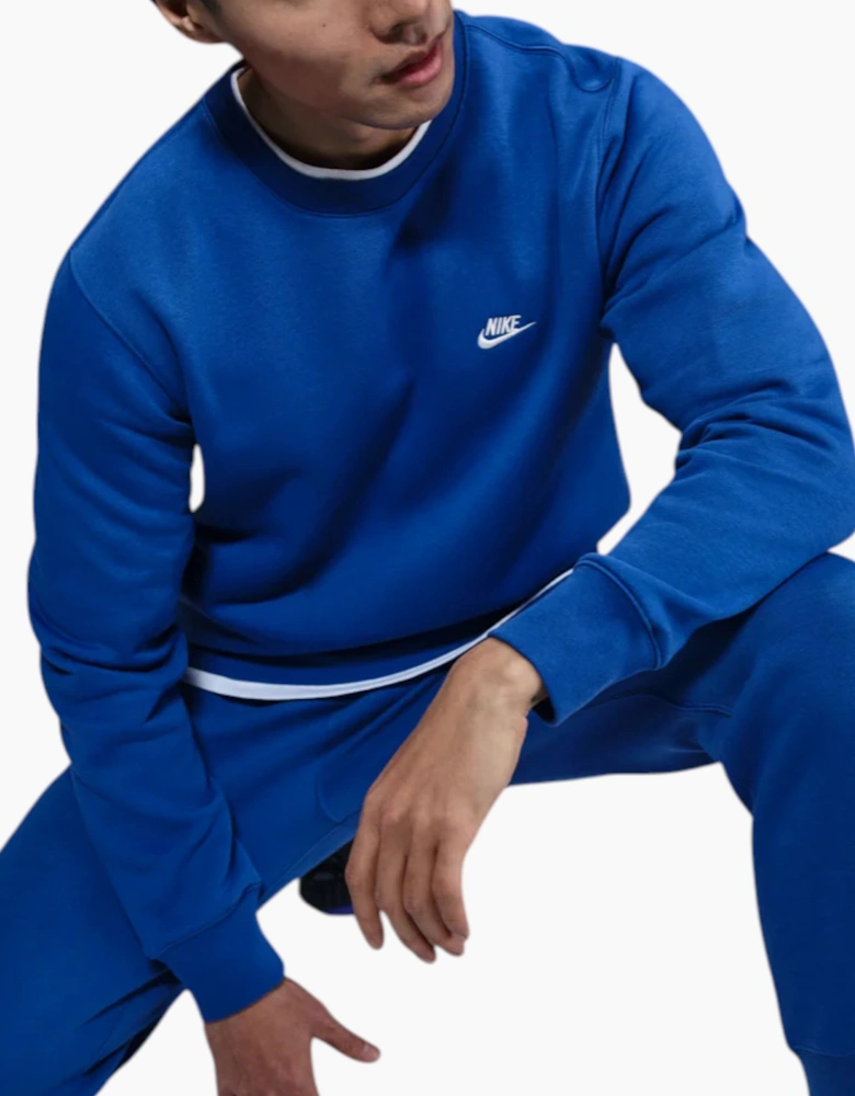 Nike Club Mens Tracksuit Crew Neck Pullover Sweatshirt Fleece