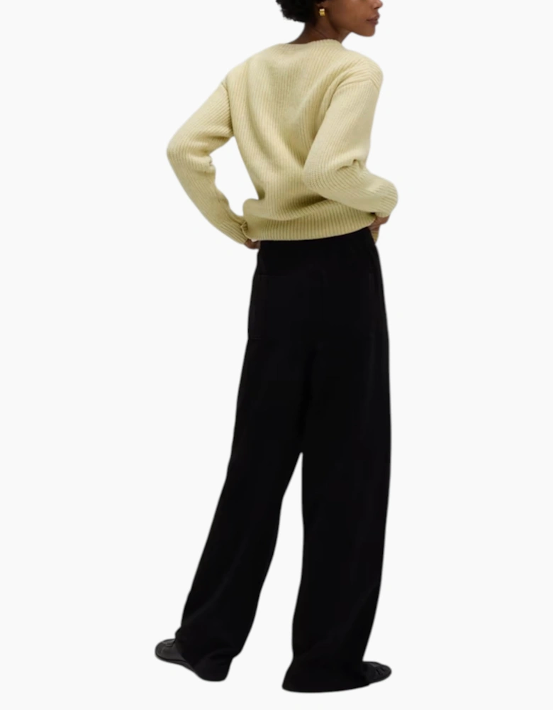 Ex M&S Womens Denim Wide Leg Elasticated Stretch Pants