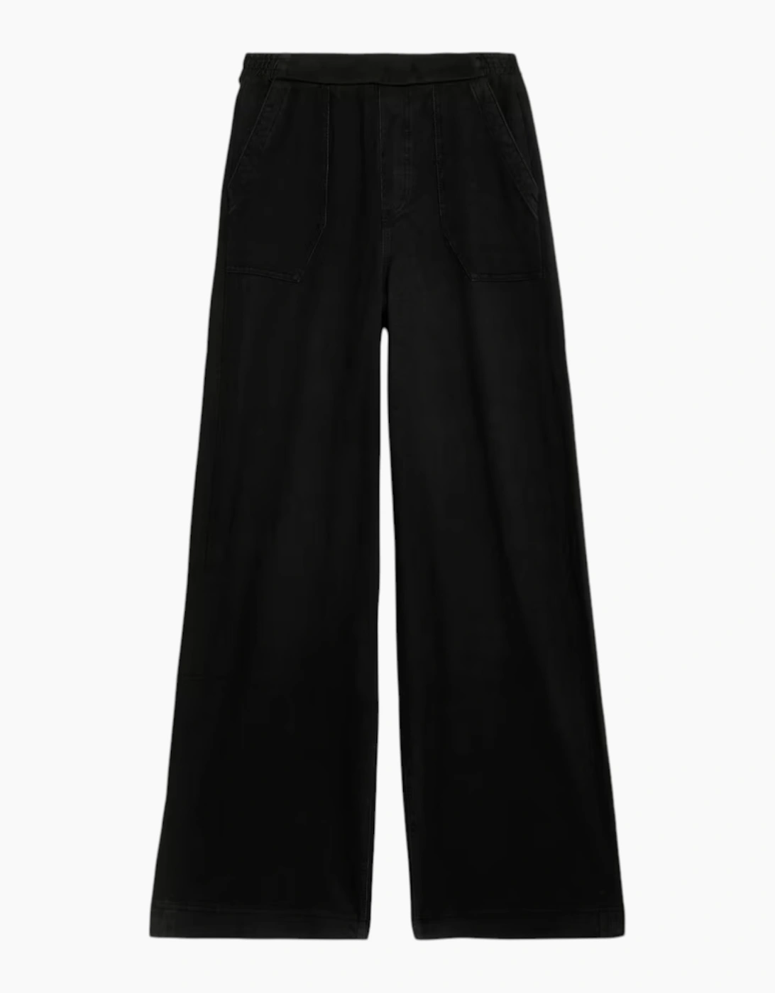 Ex M&S Womens Denim Wide Leg Elasticated Stretch Pants