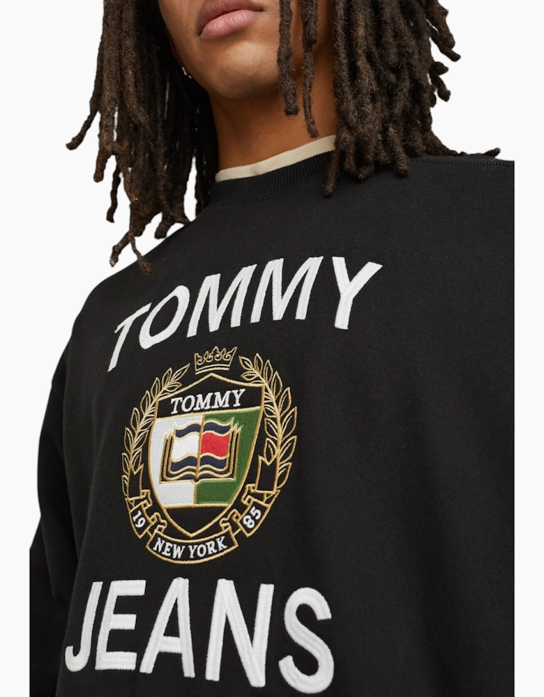 Tommy Hilfiger Mens BOXY LUXE CREW Sweatshirt Long Sleeve Casual Cotton Top