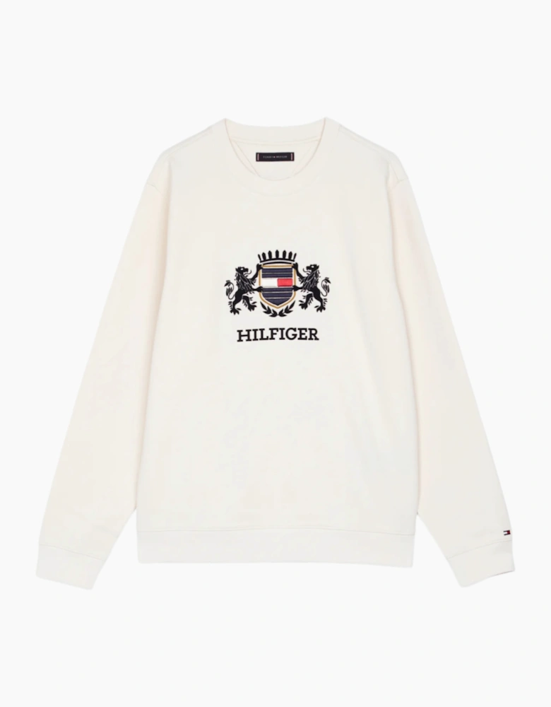 Tommy Hilfiger Mens ICON INTERLOCK HWK Sweatshirt Crew Neck Casual Cotton