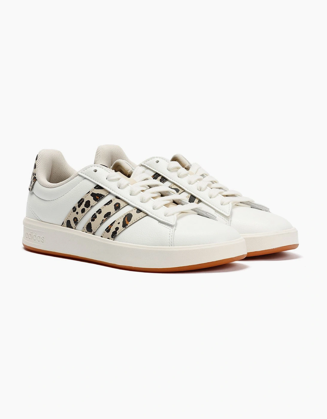Adidas Grand Court 3.0 Women's Cream/Leopard Trainers, 9 of 8