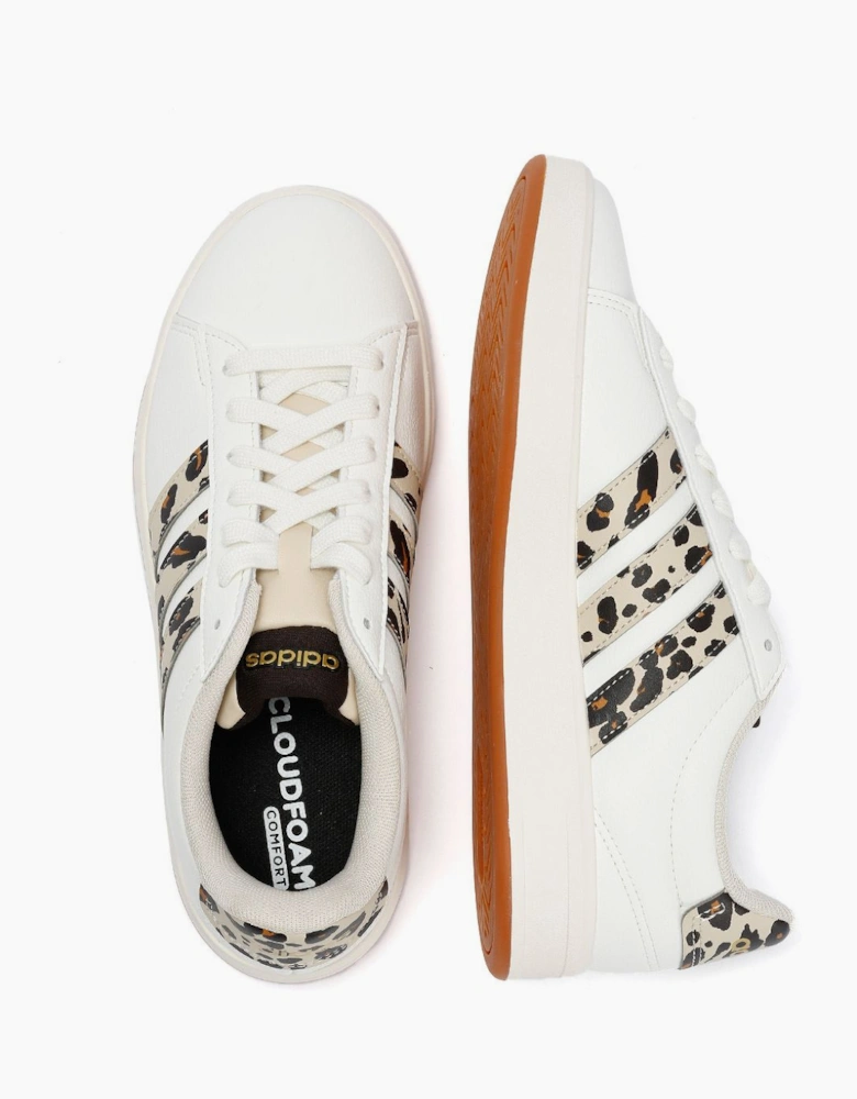 Adidas Grand Court 3.0 Women's Cream/Leopard Trainers