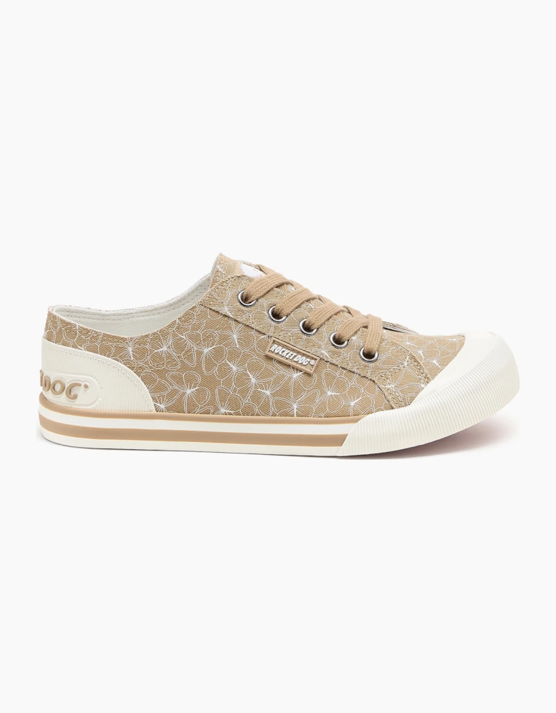 Rocket Dog JAZZIN MARIPOSA Womens Canvas Trainers Tan