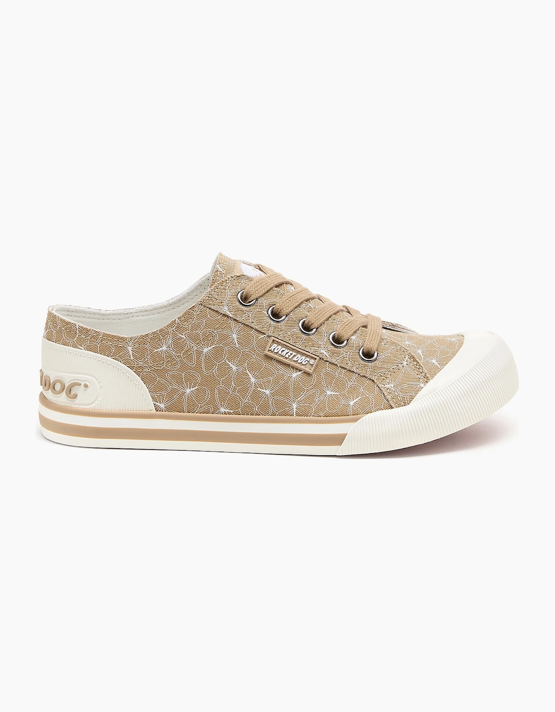 Rocket Dog JAZZIN MARIPOSA Womens Canvas Trainers Tan