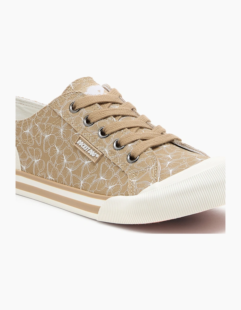 Rocket Dog JAZZIN MARIPOSA Womens Canvas Trainers Tan
