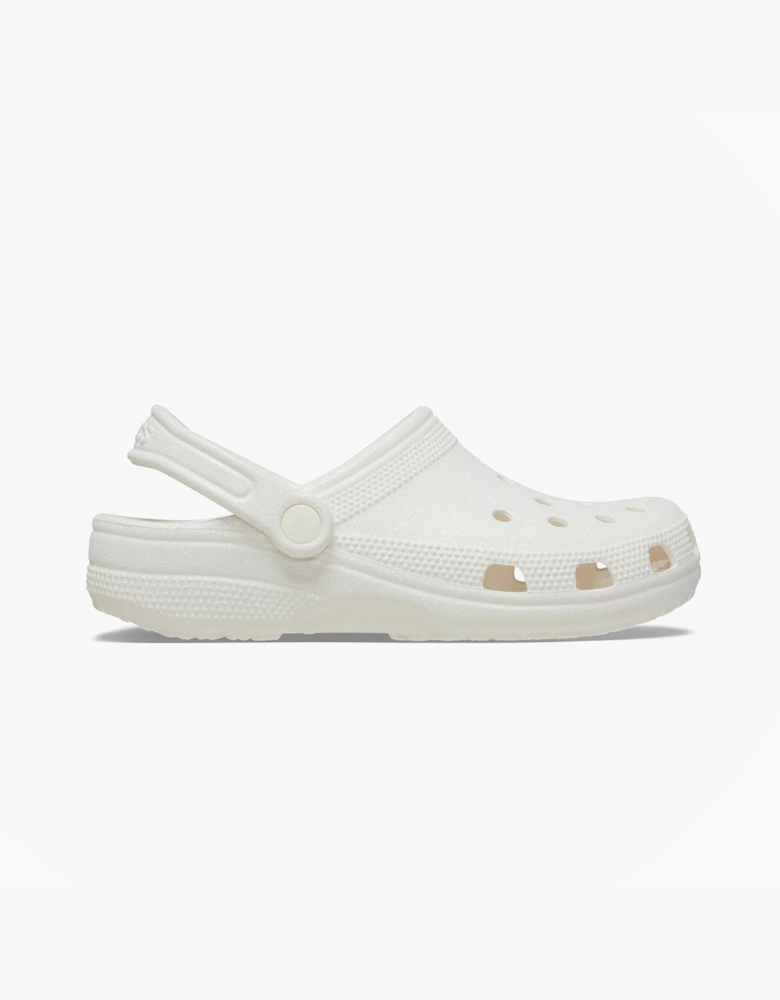 Crocs CLASSIC GLITTER Unisex Adults Clogs White
