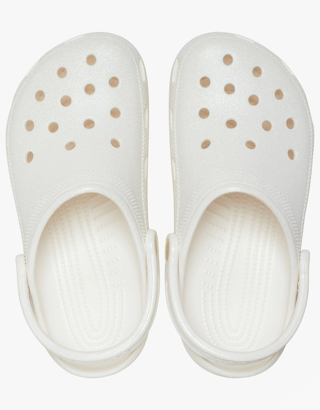 Crocs CLASSIC GLITTER Unisex Adults Clogs White