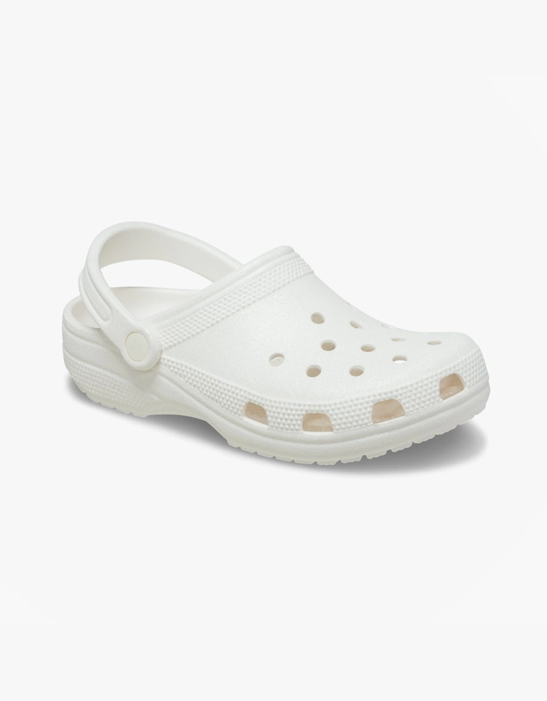 Crocs CLASSIC GLITTER Unisex Adults Clogs White