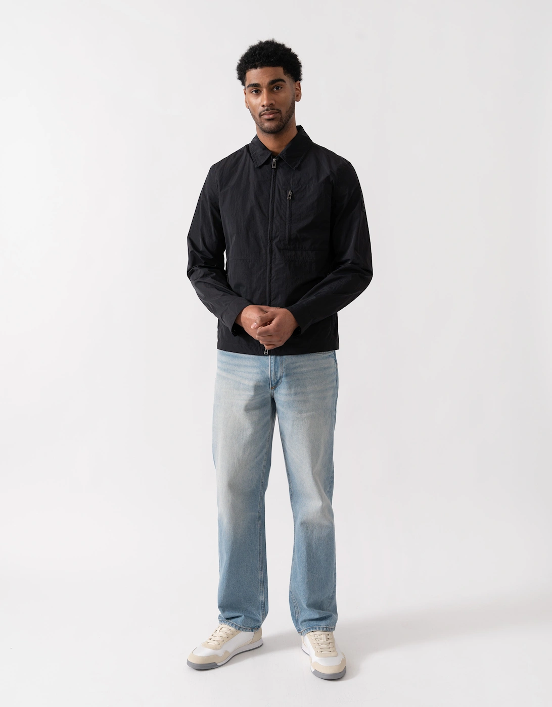 Belstaff Grid Mens Overshirt - Black