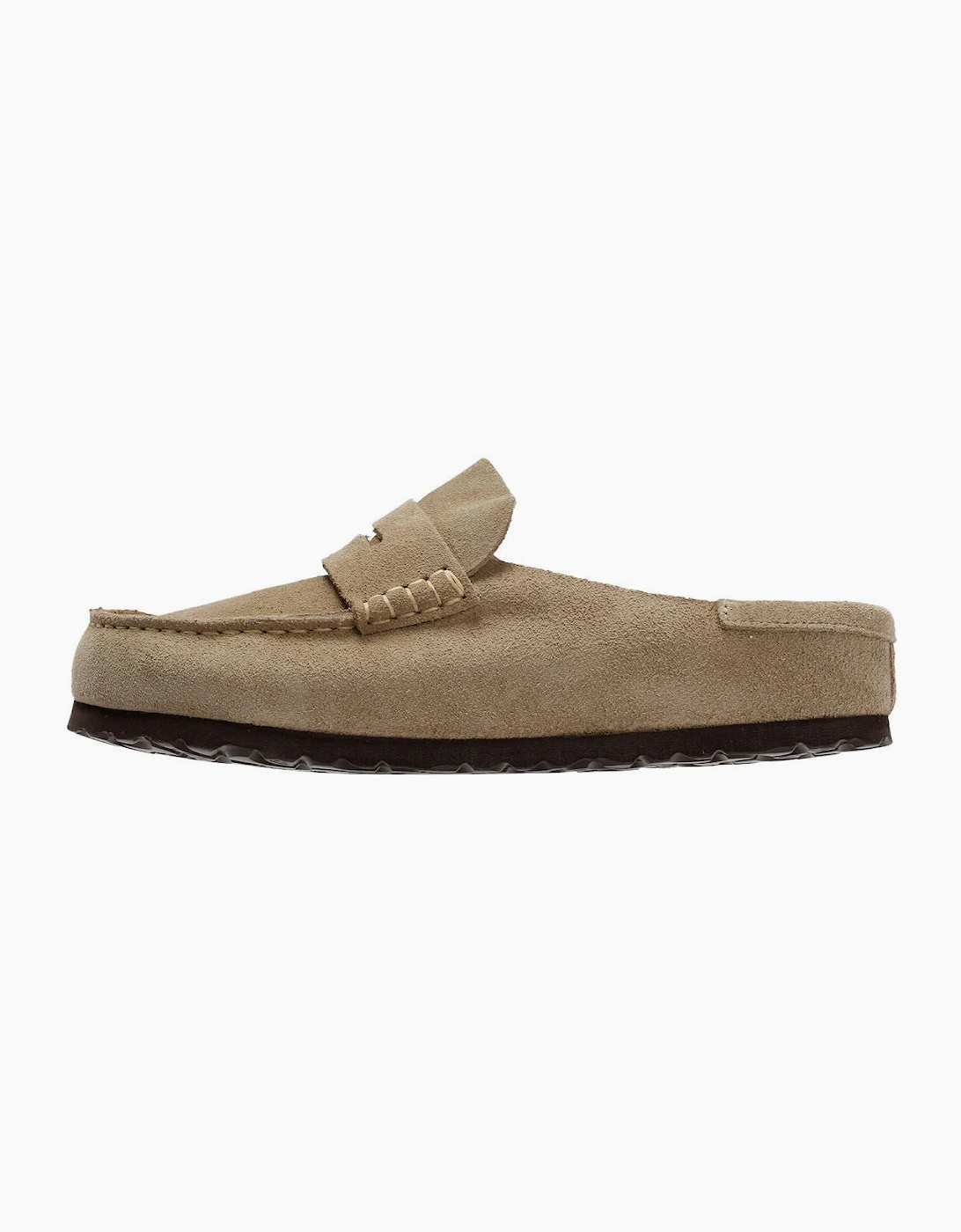 Birkenstock Naples Suede Taupe Regular Clogs