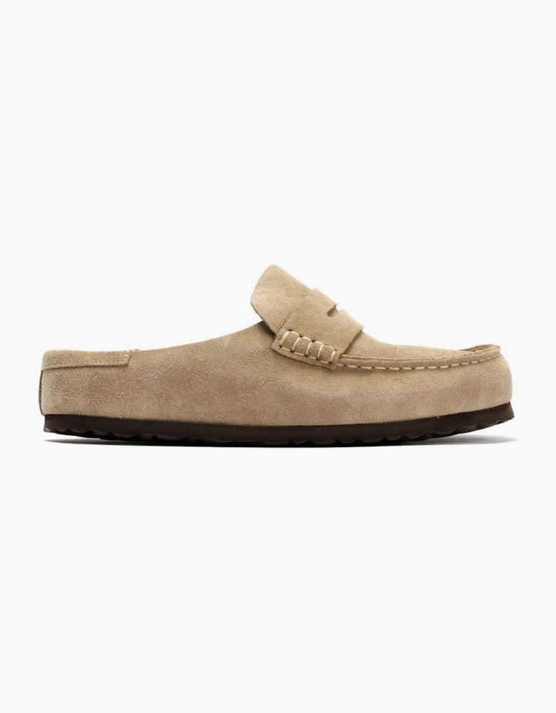 Birkenstock Naples Suede Taupe Regular Clogs