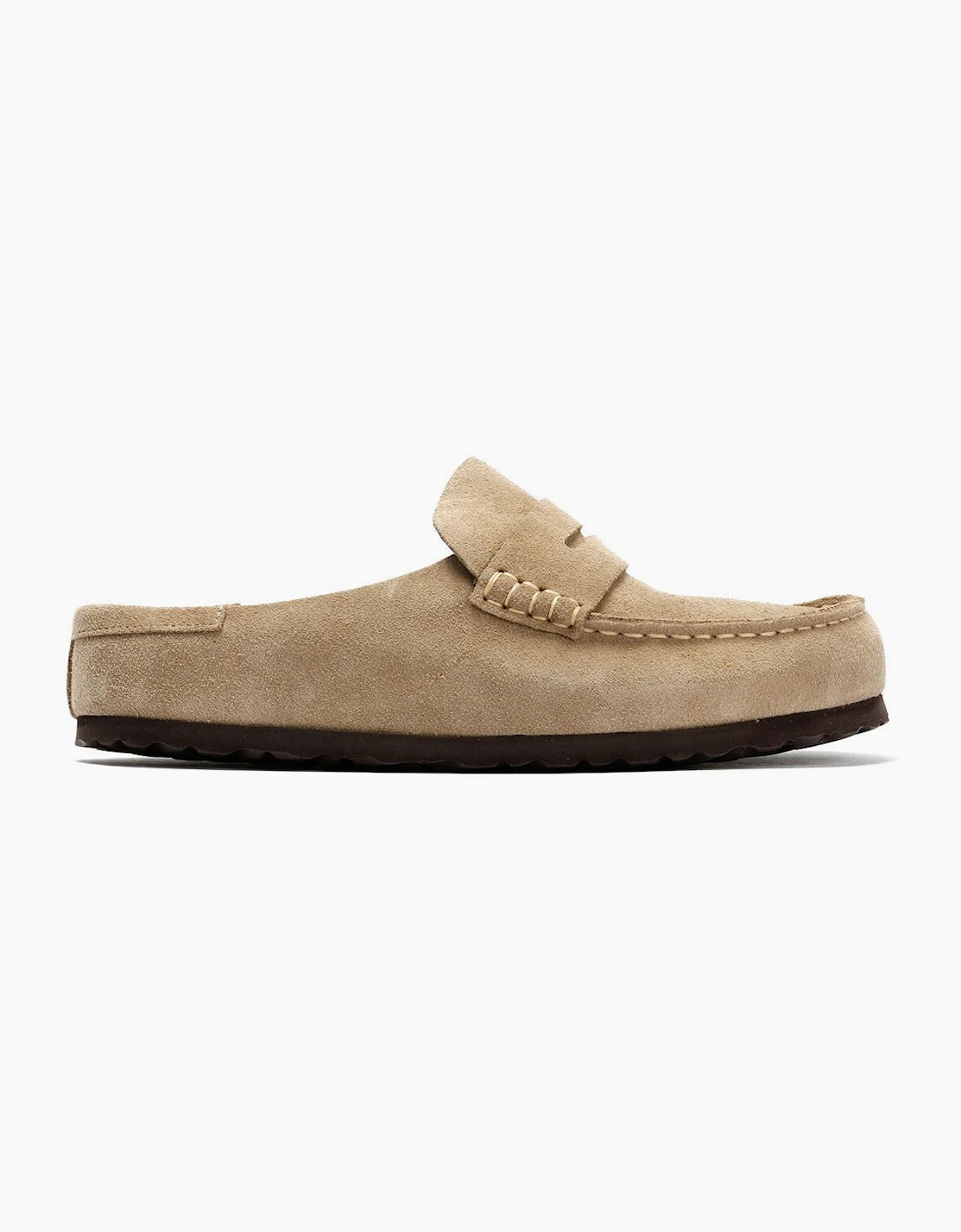 Birkenstock Naples Suede Taupe Regular Clogs